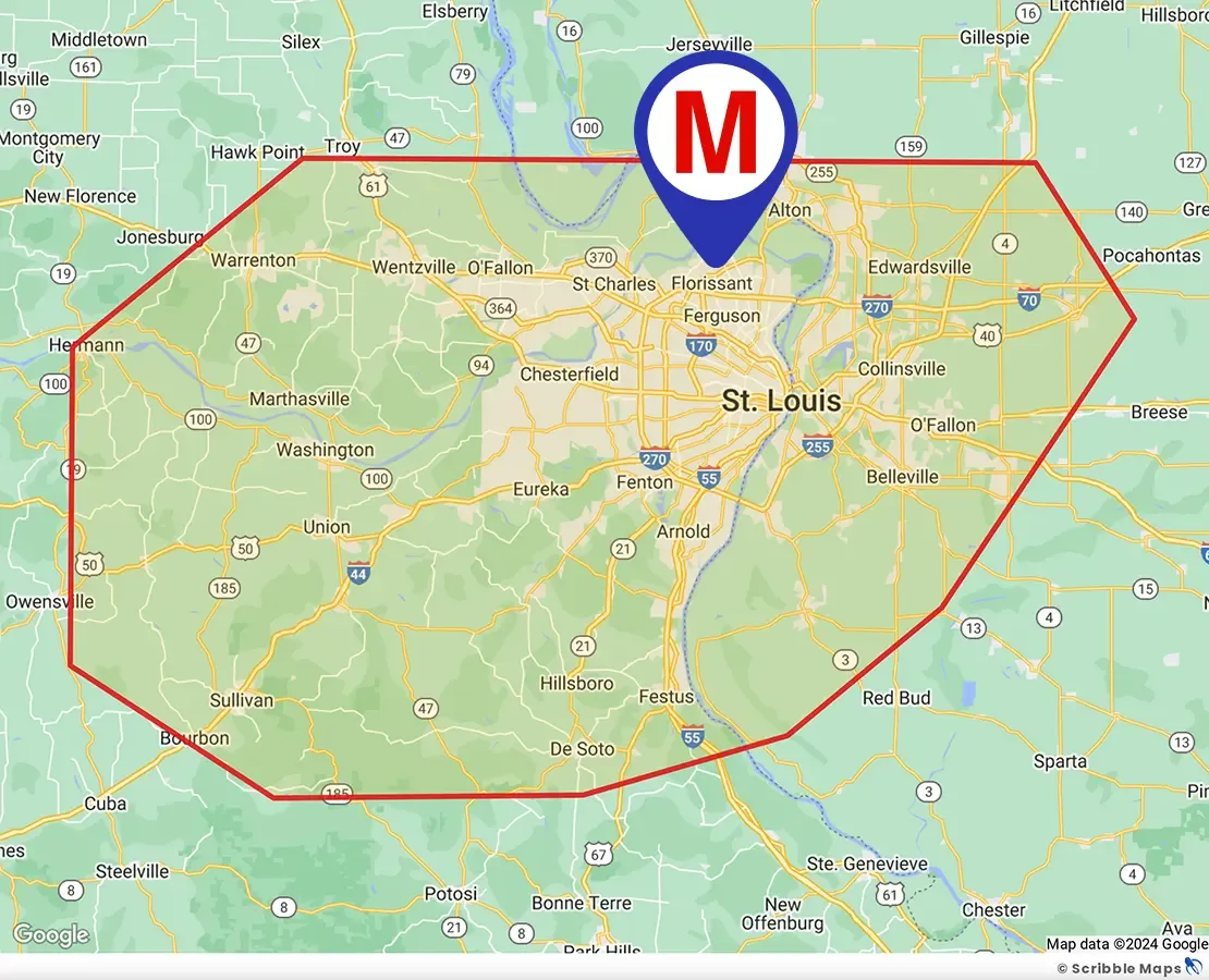 Service area map